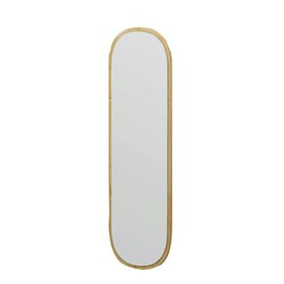 Miroir D'entrée Ovale Cadre Effet Bois 117 Cm - Moderne Cody