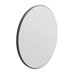 Miroir Rond Moderne Avec Fin Cadre Noirø60 Cm Cody