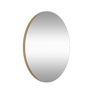 Miroir Rond Moderne Avec Bordure Dorée Ø90 Cm Cody
