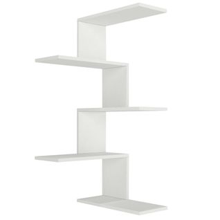 Etagère Murale D'angle Blanche, Design Marfa