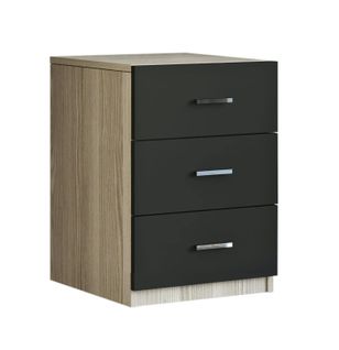 Caisson De Bureau 3 Tiroirs Effet Chêne Et Gris Marfa