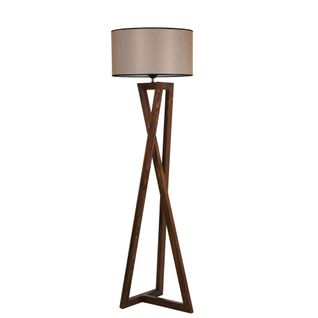 Lampadaire Trépied Croisé Abat-jour Beige 150 Cm Kilis