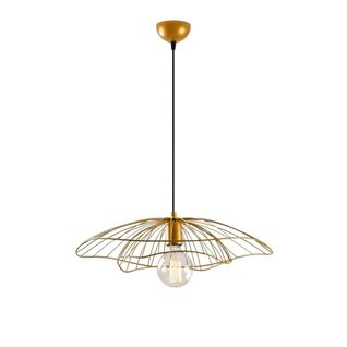 Suspension Design Métal Doré Filaire Forme Fleur Sinop