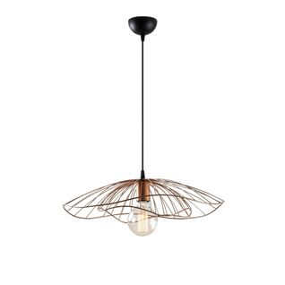 Suspension Design Métal Cuivré Filaire Forme Fleur Sinop