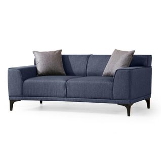 Canapé 2 Places Bleu Chiné - Accoudoirs Larges Orsay