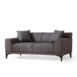 Canapé 2 Places Anthracite - Accoudoirs Larges Orsay