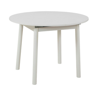 Table Blanche Extensible Forme Ronde Ø100-131 Cm Arden