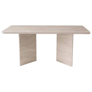 Table à Manger Design Effet Travertin Pieds V 180 Cm Marfa