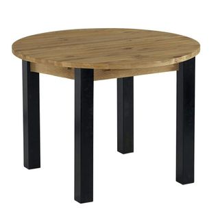 Table à Manger Ronde Bois Massif 110-150 Loundge (avec 1 Allonge)