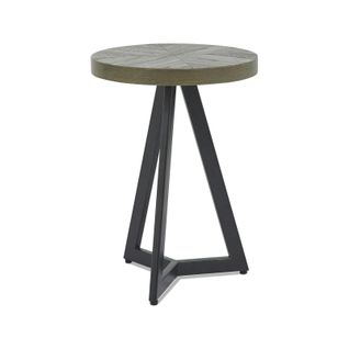 Bout De Canapé Rond En Marqueterie De Chêne Arlington