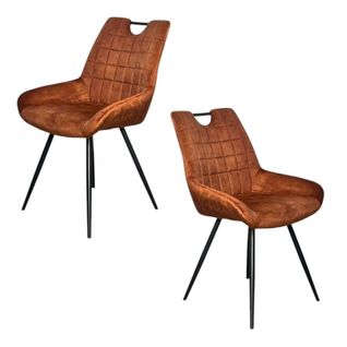 Chaise Rouille Avec Poignée (lot De 2) Malmoe