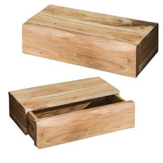 Table De Chevet Murale Bois Massif 1 Tiroir (lot De 2) Melbourne
