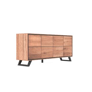 Buffet Enfilade Bois De Chêne Huilé 4 Portes Palerme