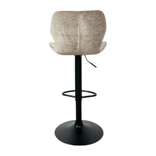 Chaise De Bar Moderne En Velours Taupe Réglable En Hauteur (lot De 2) Palerme