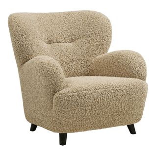 Fauteuil Beige Taupe En Tissu Berlin
