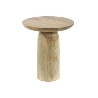 Table D’appoint Bois – Plateau Sculpté, 46 Cm Melbourne