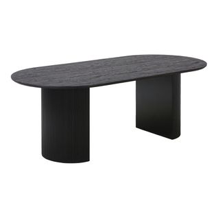 Table à Manger Ovale Effet Bois Foncé 210 Cm Matera
