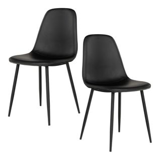 Chaise De Salle à Manger Noire (lot De 2) Berlin