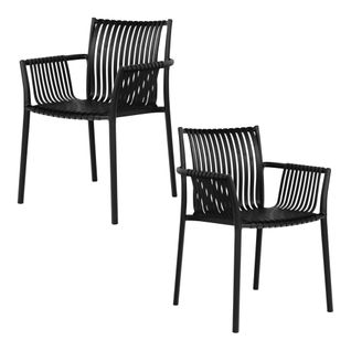 Chaise De Jardin Noire (lot De 4) Mendoza