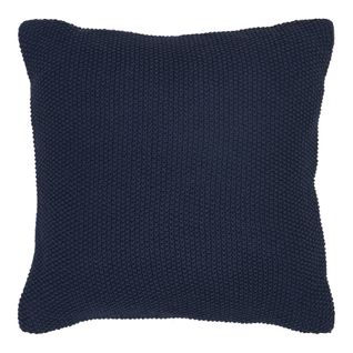 Coussin Déco Bleu Marine En Coton Recyclé Bruges