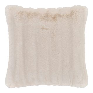 Coussin En Fausse Fourrure Blanche Bruges