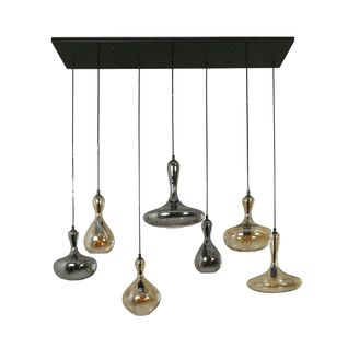 Suspension Multiple En Verre Teinté 7 Lampes Nova