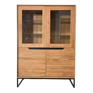 Buffet Haut En Chêne Massif Huilé Éclairage LED Palerme