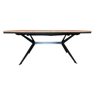 Table Rectangulaire Extensible En Chêne Brun 180 Cm Palerme