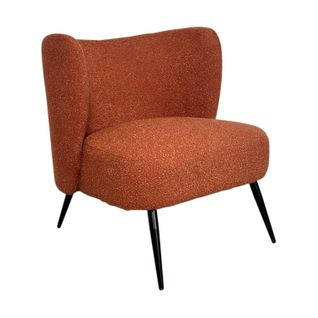 Fauteuil Tissu Terracotta Bouclé Malmoe