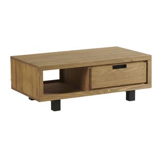 Table De Salon Pin Brossé 1 Niche 1 Tiroir Iasi