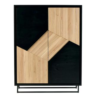 Buffet Haut Bois Noir Et Blanc Anina