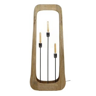 Lampadaire En Bois De Manguier Forme Organique 3 Lampes Lucknow