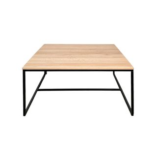 Table Basse Carrée En Chêne Massif Blanc 100 X 100 Palerme