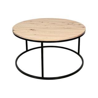 Table Basse Ronde Diamètre 90 Cm En Chêne Blanc Palerme