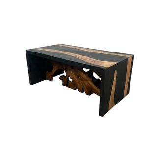 Table De Salon Racine Noire Et Naturelle Arizona