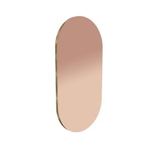 Miroir De Salon Ovale Bronze Bordure Dorée 85 Cm Cody