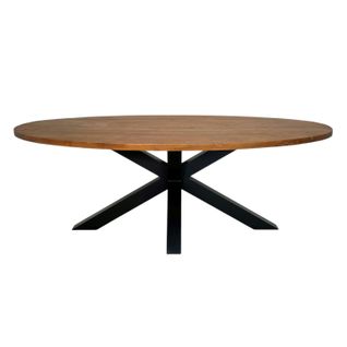 Table à Manger Ovale En Bois De Teck Recyclé 220 Cm Ontario