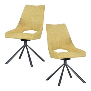 Chaise Contemporaine Pivotante Moutarde (lot De 2) Ligurie