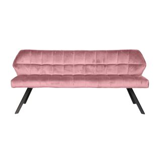 Banc De Table Rose En Tissu Velours 180 Cm Melbourne