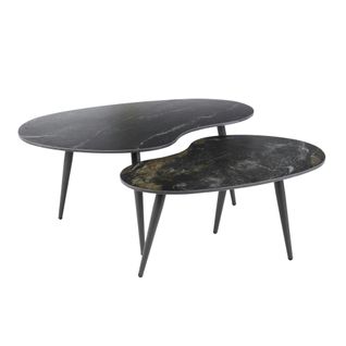 Table Basse En Céramique Forme Haricot (lot De 2) Galway