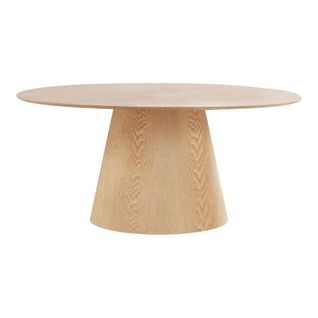 Table à Manger Ovale En Bois Clair 160 Cm Lisbonne