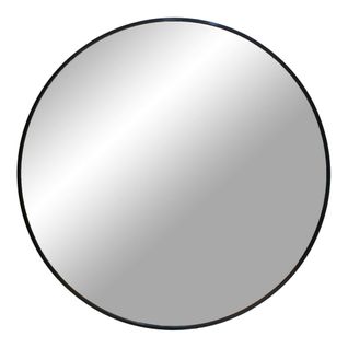 Miroir Rond Avec Cadre En Aluminium Noir Ø60 Cm Seoul