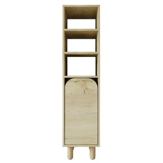 Colonne De Rangement Effet Bois, 1 Porte Courbe Varen