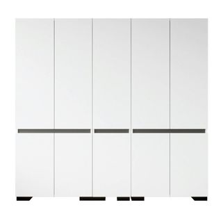 Dressing Double Blanc, 5 Portes Et 3 Tringles Byron