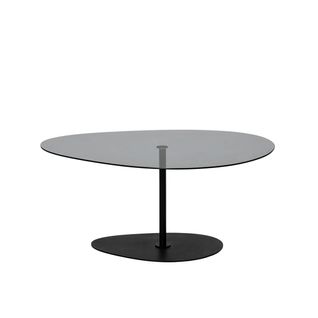 Table Basse Verre Fumé, Forme Triangle Organique Tulum