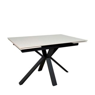 Table Extensible En Céramique Effet Terrazzo 120-180 Cm Vico