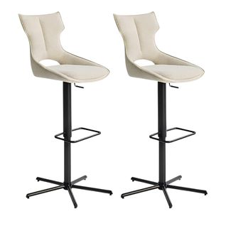 Chaise De Bar Réglable Beige à Dossier Ouvert (lot De 2) Lombardie