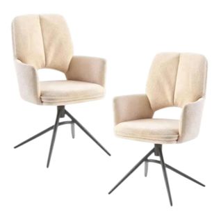 Chaise Pivotante Beige Double Coussinage (lot De 2) Ligurie