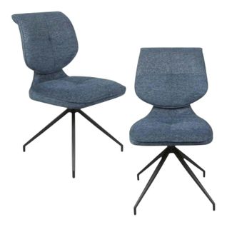 Chaise Pivotante Bleue Dossier Double (lot De 2) Ligurie