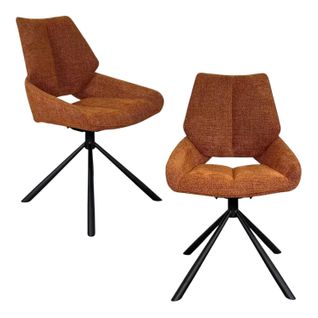 Chaise Pivotante Rouille Assise Baquet (lot De 2) Ligurie